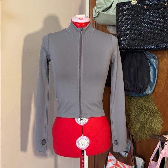 Garage Grey Smoked Out Sydney Seamless Zip-Up Athletic Jacket Size Medium - Picture 9 of 14